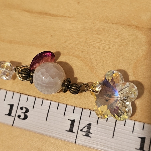 Suncatcher with rose quartz and Swarovski - Picture 7 of 9